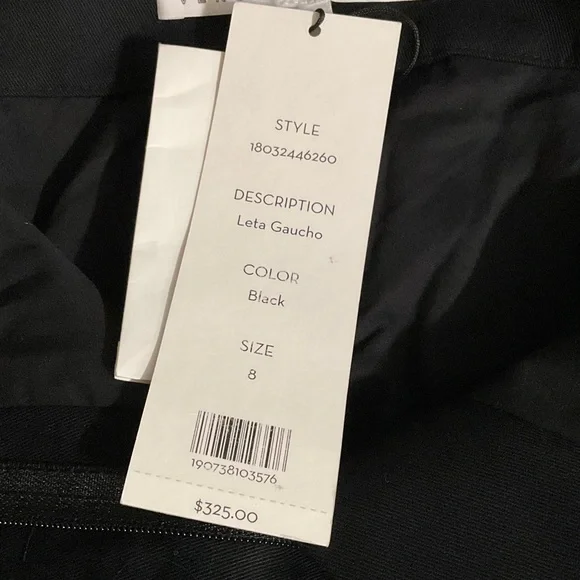 Veronica Beard Leta gaucho Women's Black Wide-Leg Pants - Picture 13 of 16